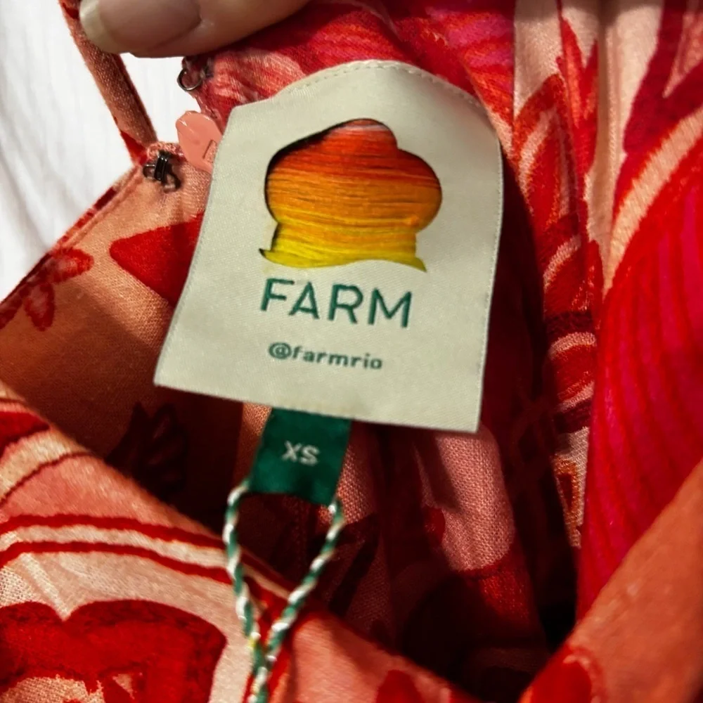 FARM Rio Jaipur Crossover Linen Blend maxi sun dress size xs